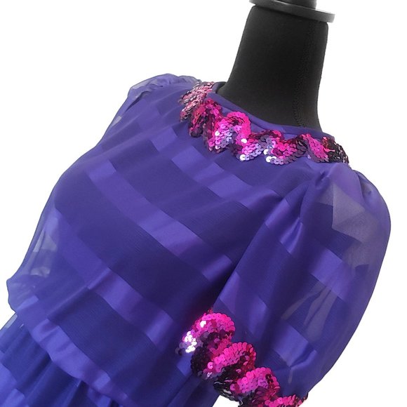 Vintage 1980s Purple Whimsigoth Dress - Picture 7 of 7